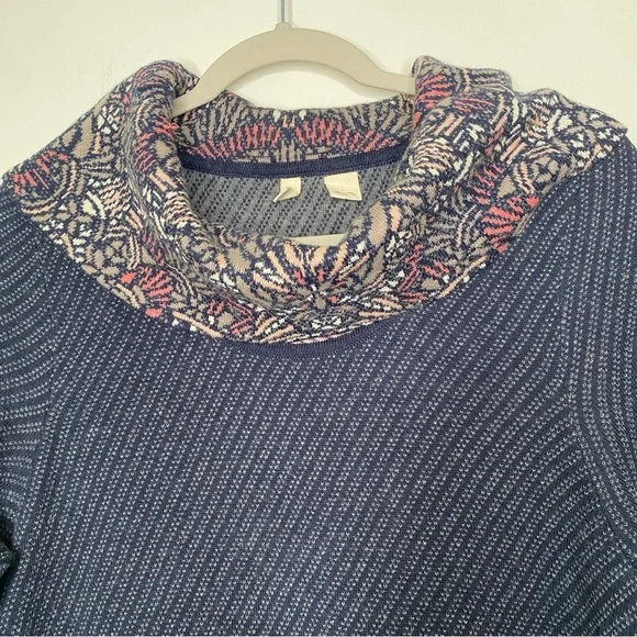 Anthropologie Moth Imperial Garden Cowl Neck Tunic/Dress Sweater L - Picture 6 of 15